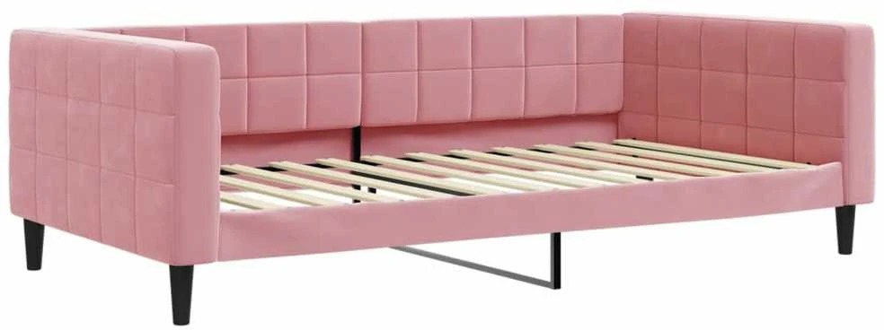 Sofa, rožinės spalvos, 100x200cm, aksomas