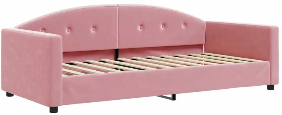 Sofa, rožinės spalvos, 90x200cm, aksomas
