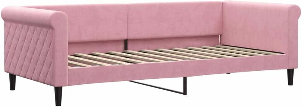 Sofa, rožinės spalvos, 90x200cm, aksomas