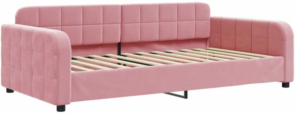 Sofa, rožinės spalvos, 90x200cm, aksomas