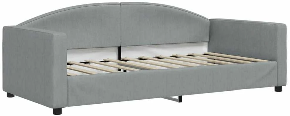 Sofa, šviesiai pilkos spalvos, 90x190cm, audinys