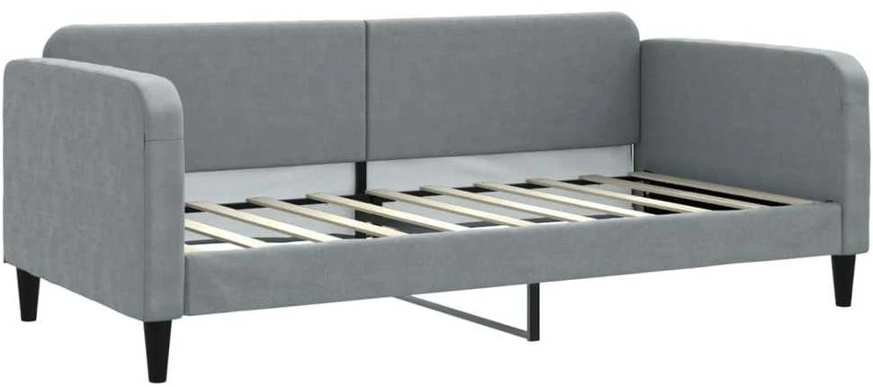Sofa, šviesiai pilkos spalvos, 90x190cm, audinys