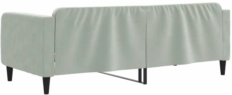 Sofa, šviesiai pilkos spalvos, 90x200cm, aksomas