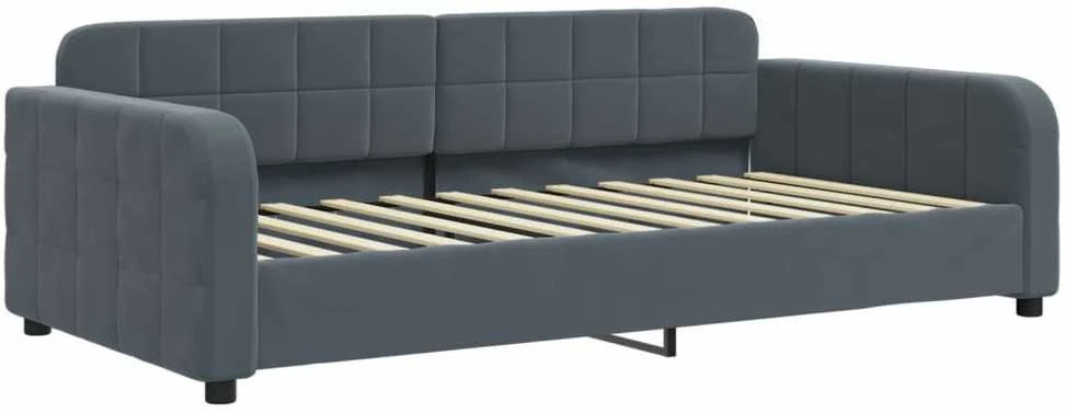 Sofa, tamsiai pilkos spalvos, 100x200cm, aksomas