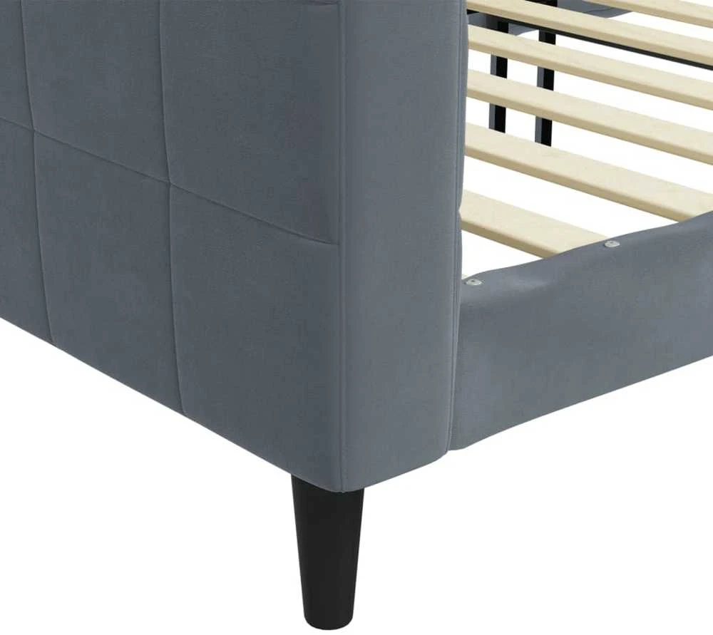 Sofa, tamsiai pilkos spalvos, 100x200cm, aksomas