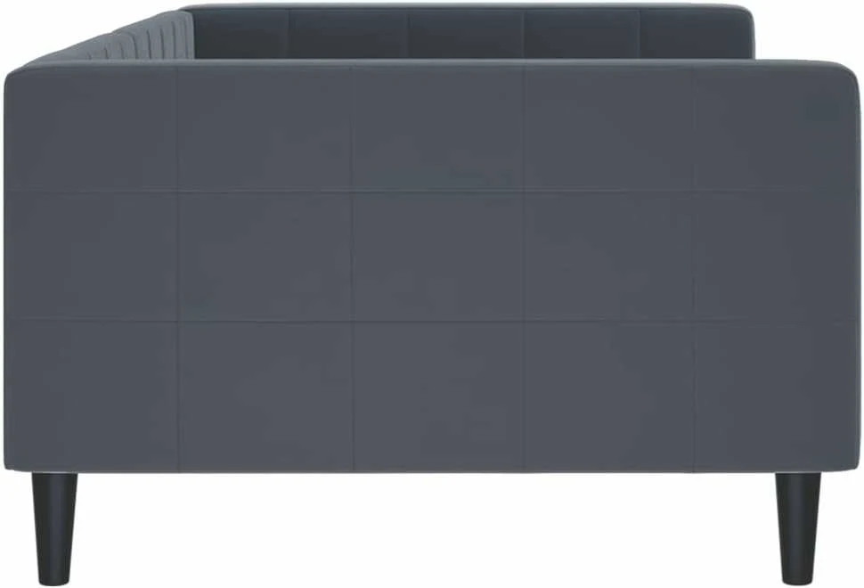 Sofa, tamsiai pilkos spalvos, 100x200cm, aksomas