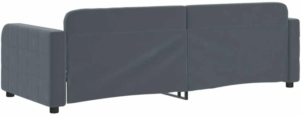Sofa, tamsiai pilkos spalvos, 80x200cm, aksomas