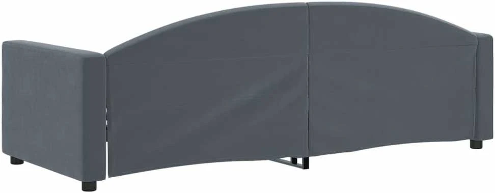 Sofa, tamsiai pilkos spalvos, 80x200cm, aksomas