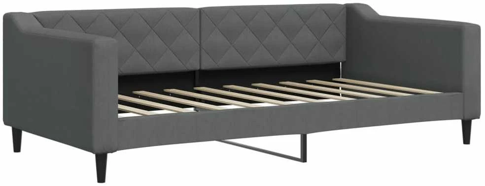 Sofa, tamsiai pilkos spalvos, 90x190cm, audinys