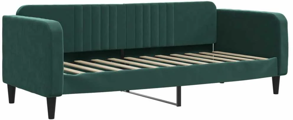 Sofa, tamsiai žalios spalvos, 80x200cm, aksomas