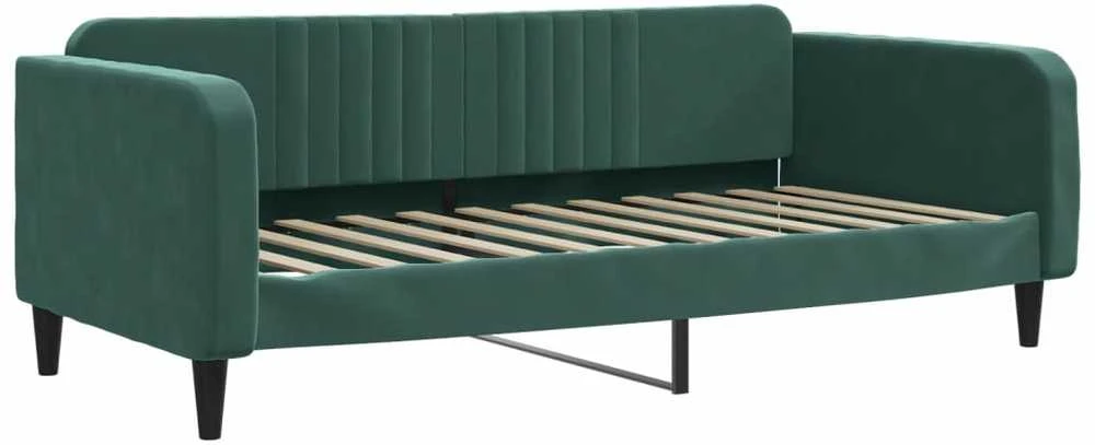 Sofa, tamsiai žalios spalvos, 90x200cm, aksomas