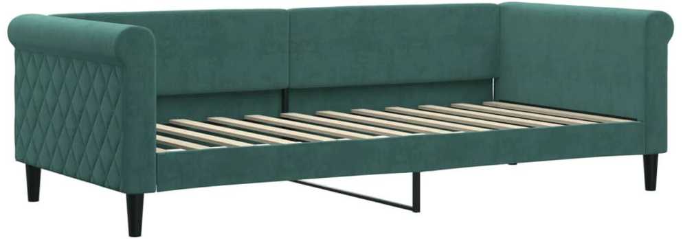 Sofa, tamsiai žalios spalvos, 90x200cm, aksomas