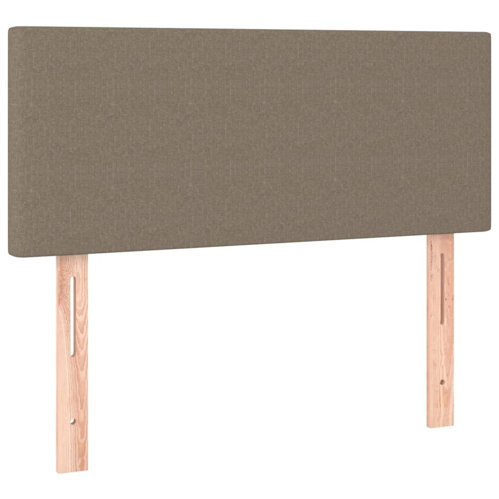 Lova su spyruoklėmis/čiužiniu/LED, taupe, 100x200 cm, audinys