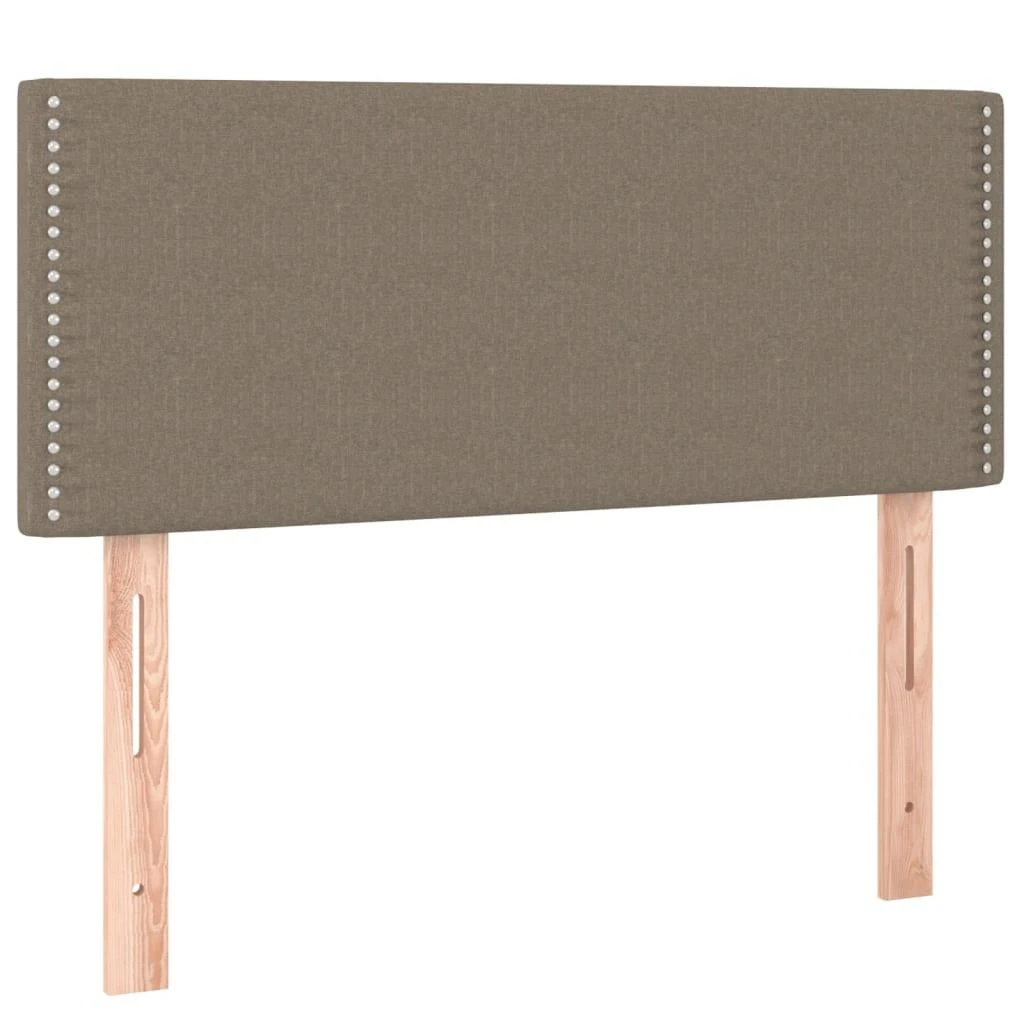 Lova su spyruoklėmis/čiužiniu/LED, taupe, 90x200 cm, audinys