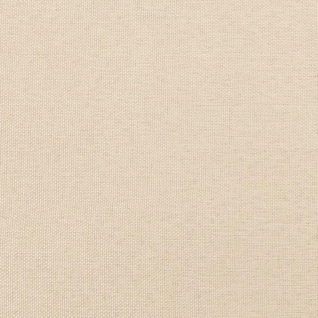 Lova su spyruoklėmis ir čiužiniu, kreminė, 160x200 cm, audinys