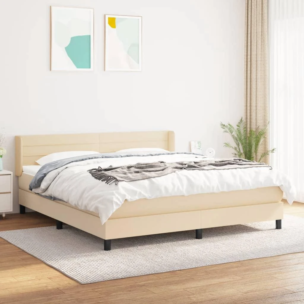 Lova Su Spyruokl mis Ir iu iniu Kremin 180x200 Cm Audinys Modelis lova-su-spyruokl-mis-ir-iu-iniu-kremin-180x200-cm-audinys-modelis