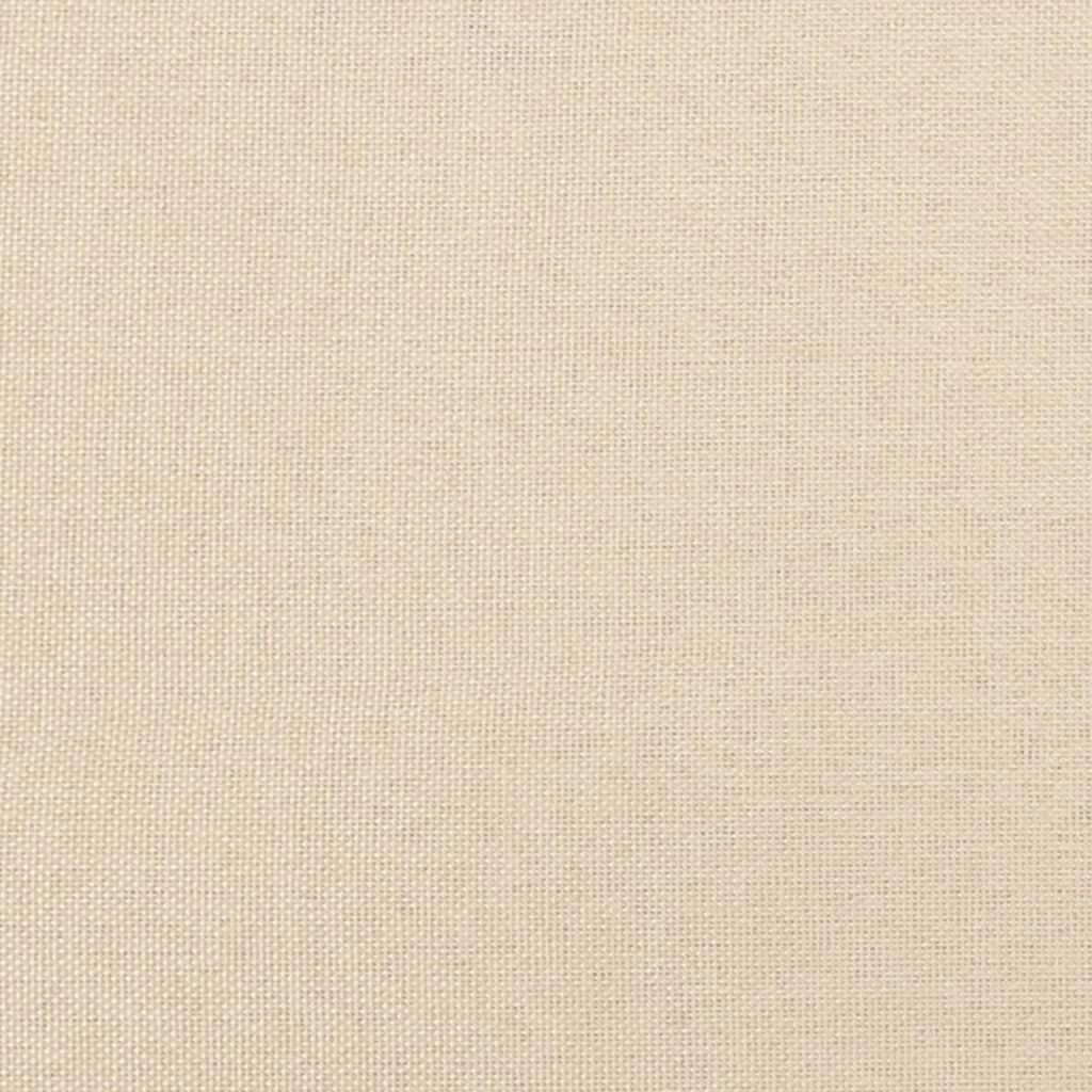 Lova su spyruoklėmis ir čiužiniu, kreminė, 200x200 cm, audinys