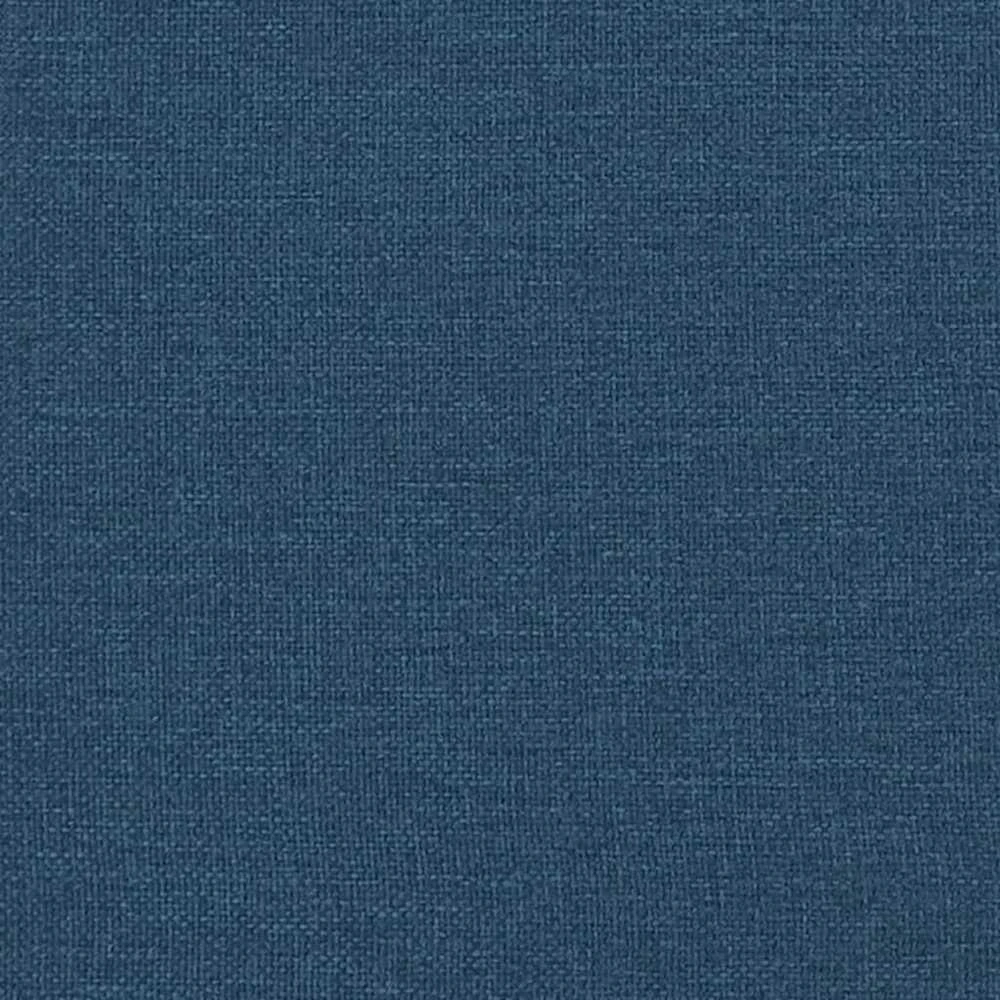 Lova su spyruoklėmis ir čiužiniu, mėlyna, 90x200 cm, audinys