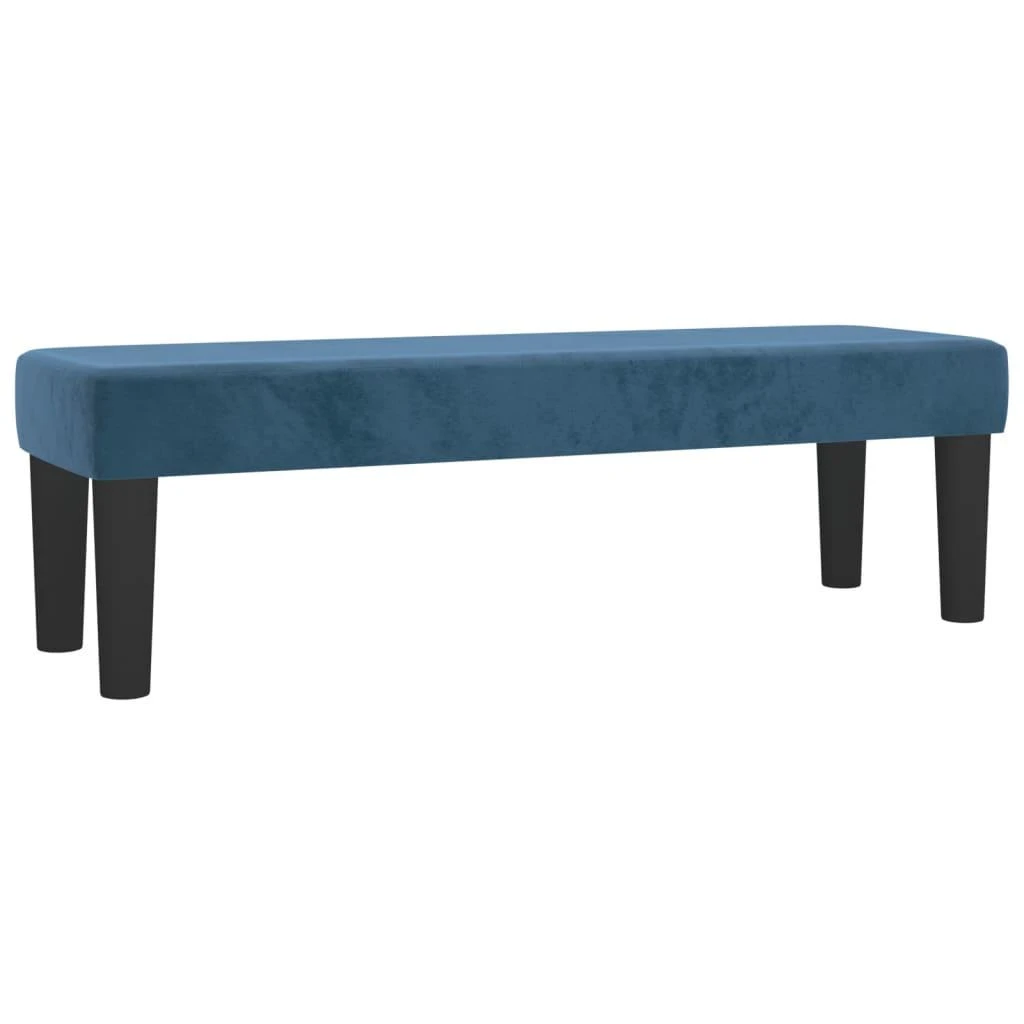 Lova su spyruoklėmis ir čiužiniu, mėlyna, 140x200 cm, aksomas