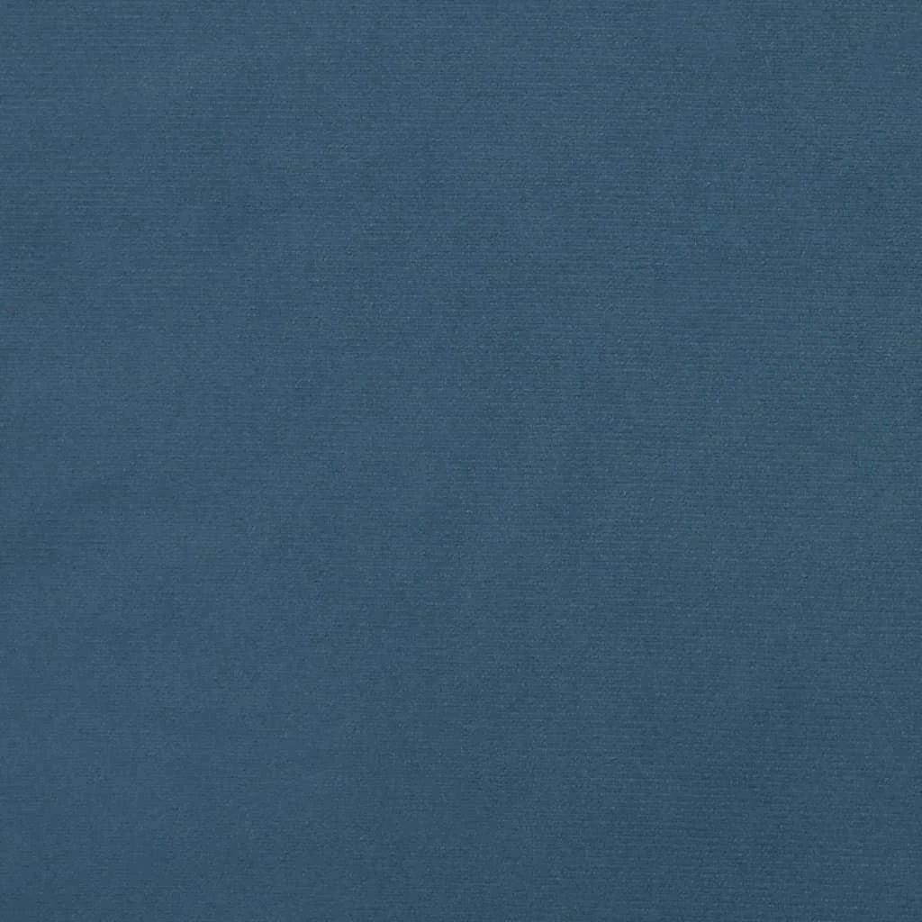 Lova su spyruoklėmis ir čiužiniu, mėlyna, 200x200 cm, aksomas