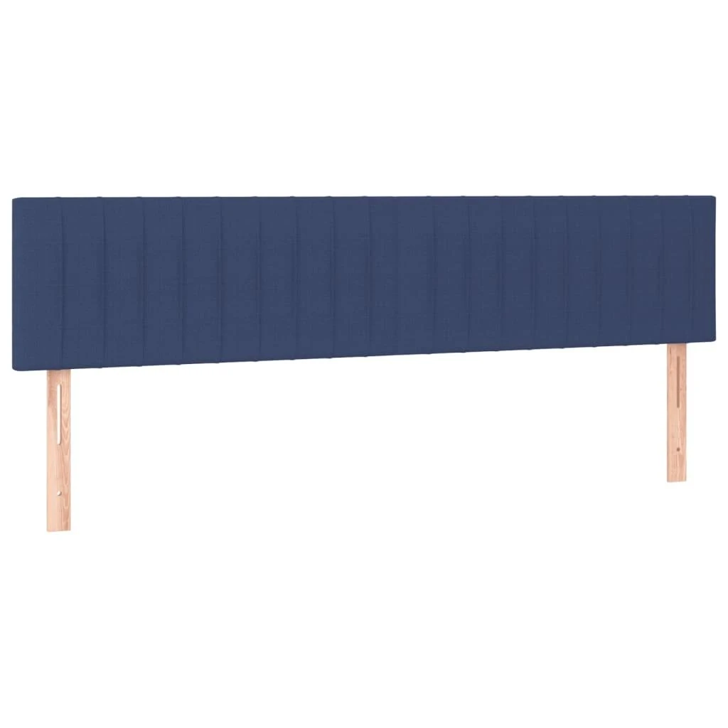 Lova su spyruoklėmis ir čiužiniu, mėlyna, 160x200 cm, audinys