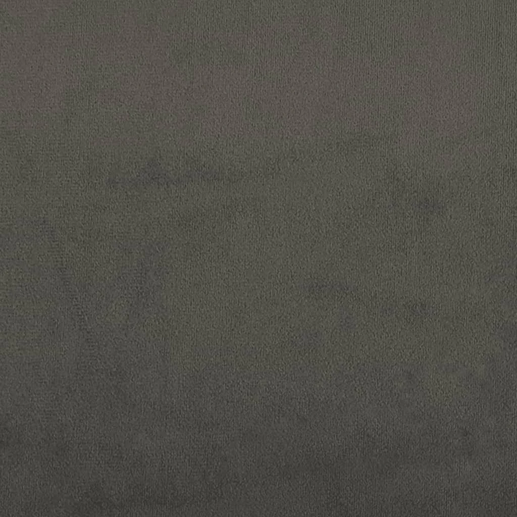 Lova su spyruoklėmis ir čiužiniu, pilka, 180x200 cm, aksomas