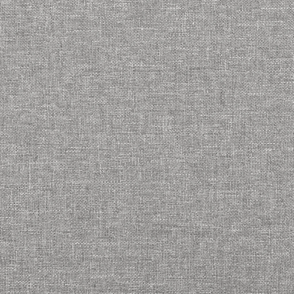 Lova su spyruoklėmis ir čiužiniu, pilka, 140x200cm, audinys