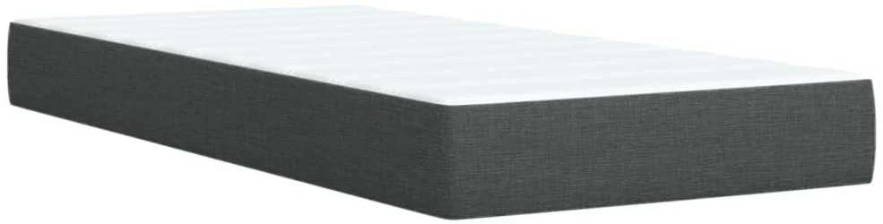 Lova su spyruoklėmis ir čiužiniu, tamsiai pilka, 90x200 cm