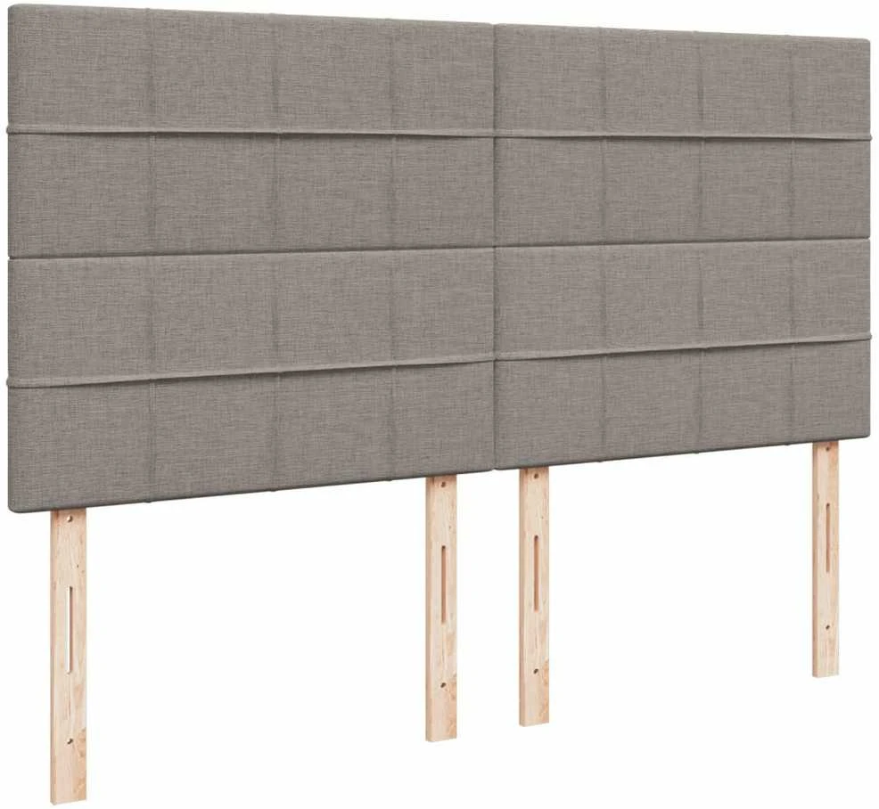 Lova su spyruoklėmis ir čiužiniu, taupe, 180x200 cm, audinys