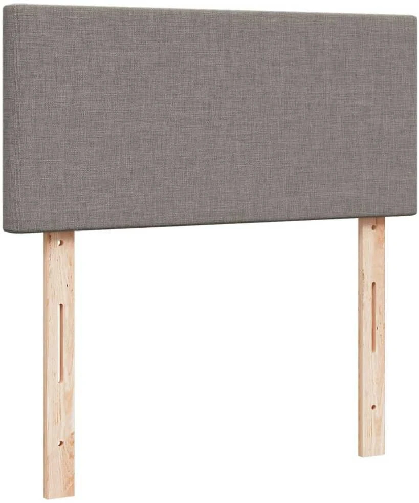 Lova su spyruoklėmis ir čiužiniu, taupe, 100x200cm, audinys