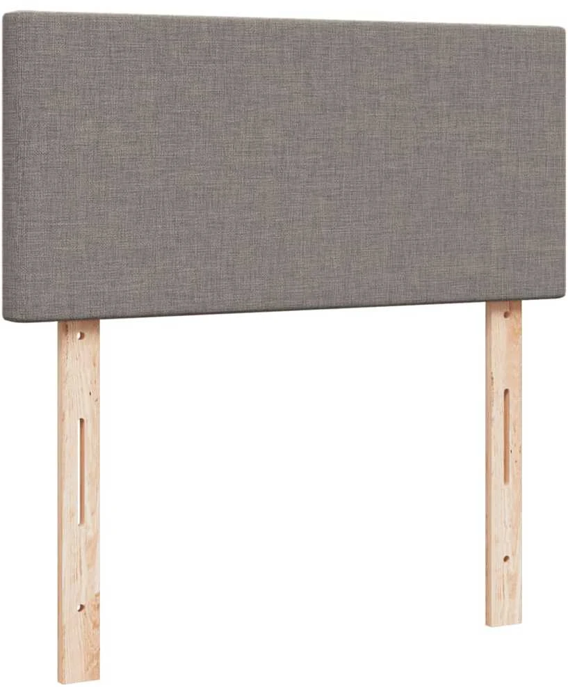 Lova su spyruoklėmis ir čiužiniu, taupe, 90x190 cm, audinys