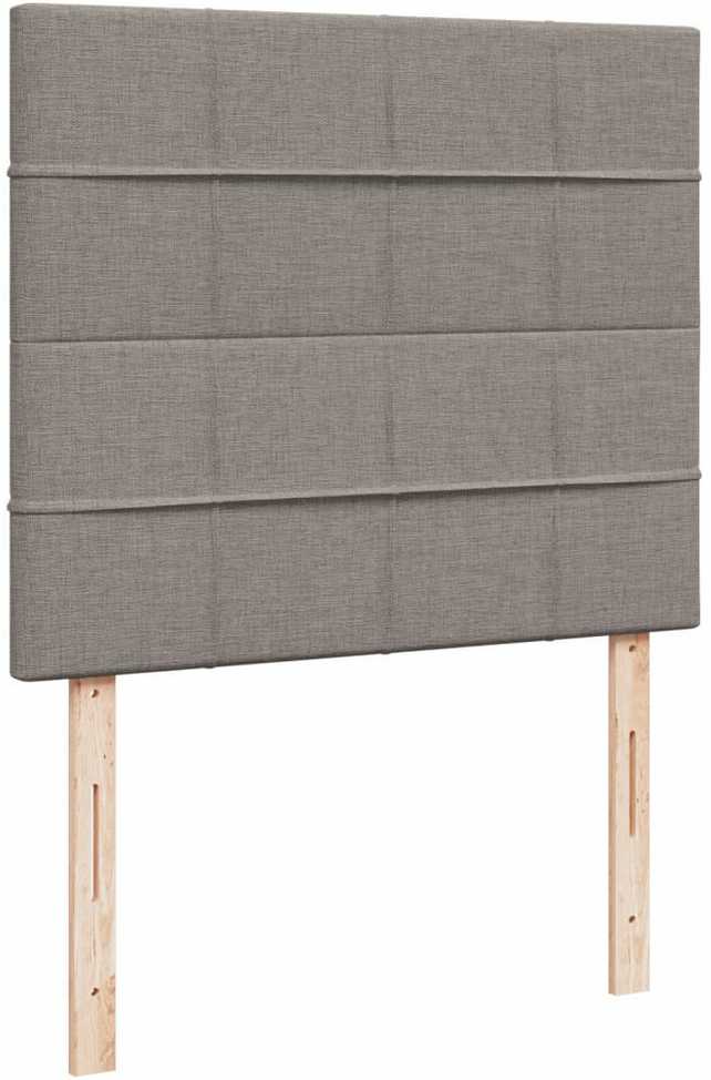 Lova su spyruoklėmis ir čiužiniu, taupe, 120x200 cm, audinys