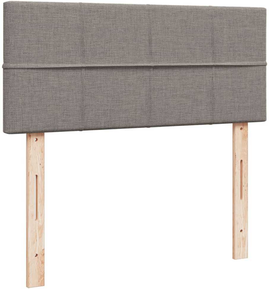 Lova su spyruoklėmis ir čiužiniu, taupe, 120x200 cm, audinys