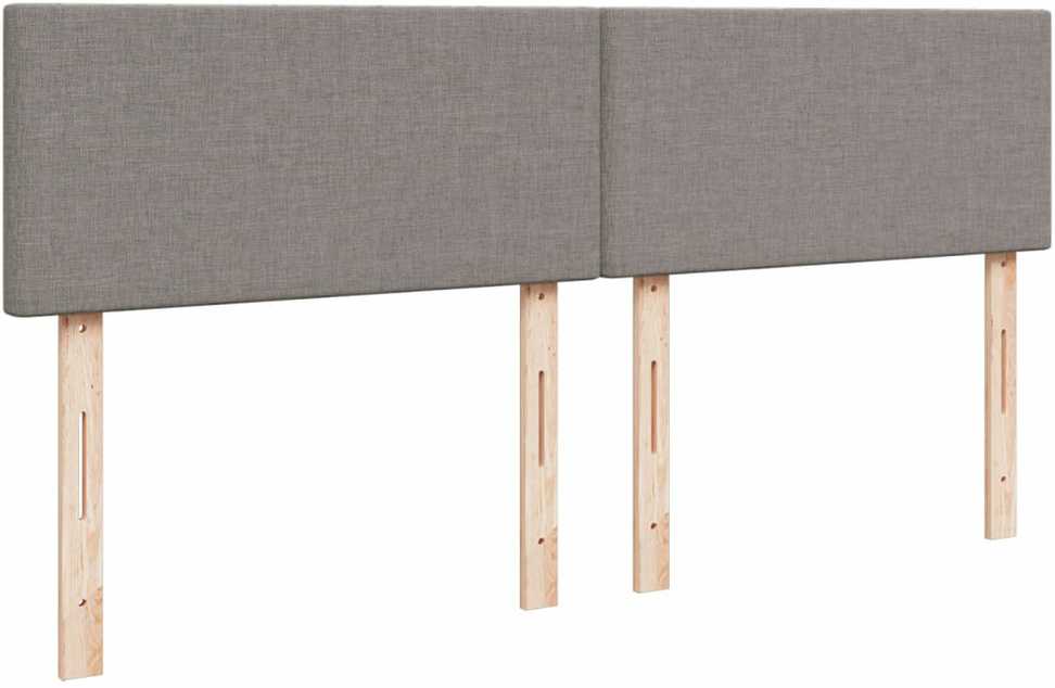 Lova su spyruoklėmis ir čiužiniu, taupe, 200x200 cm, audinys