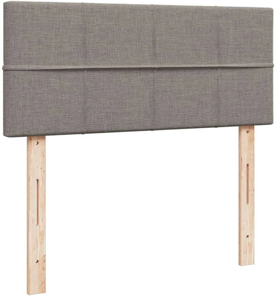 Lova su spyruoklėmis ir čiužiniu, taupe, 120x190cm, audinys