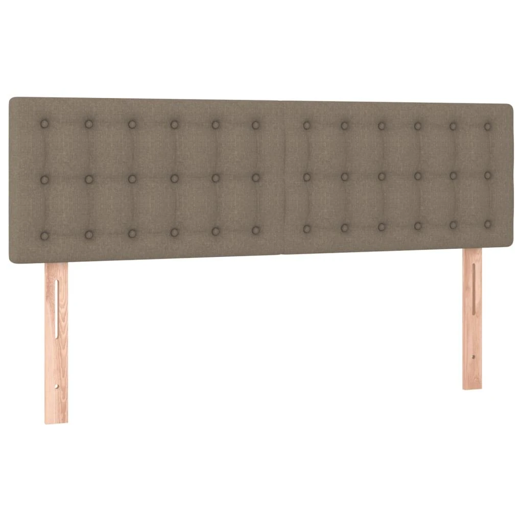 Lova su spyruoklėmis ir čiužiniu, taupe, 140x190 cm, audinys