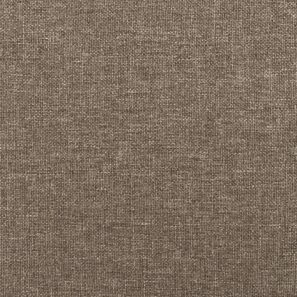 Lova su spyruoklėmis ir čiužiniu, taupe, 140x190 cm, audinys
