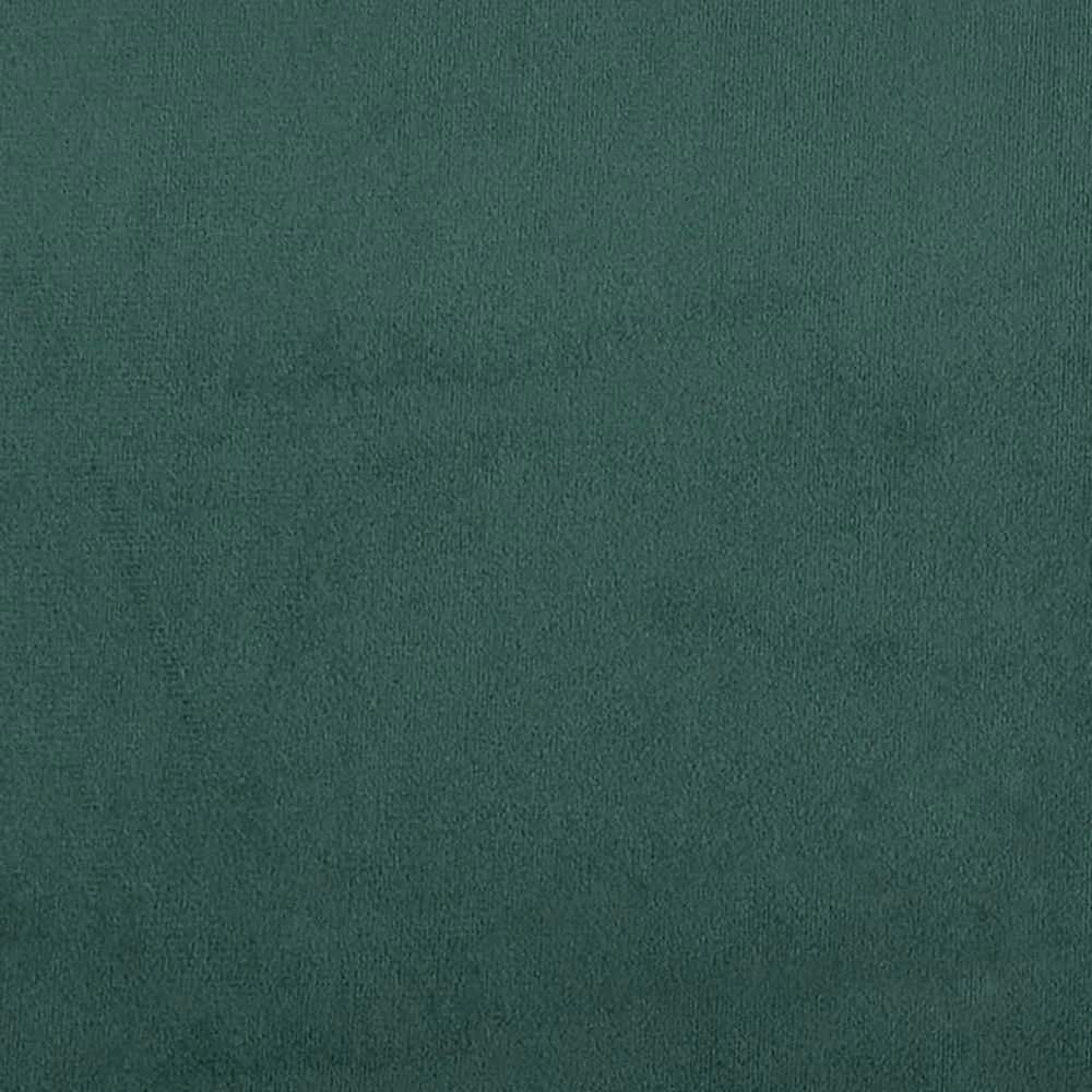 Lova su spyruoklėmis ir čiužiniu, žalia, 100x200 cm, aksomas