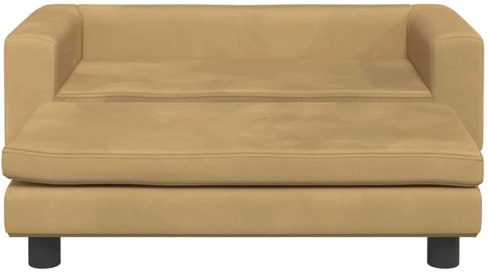 Lova šunims su prailginimu, ruda, 100x50x30cm, aksomas