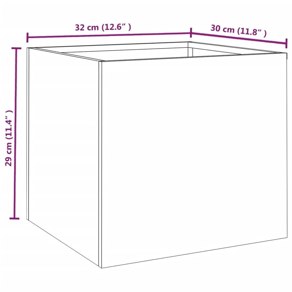Loveliai, 2vnt., 32x30x29cm, Corten plienas
