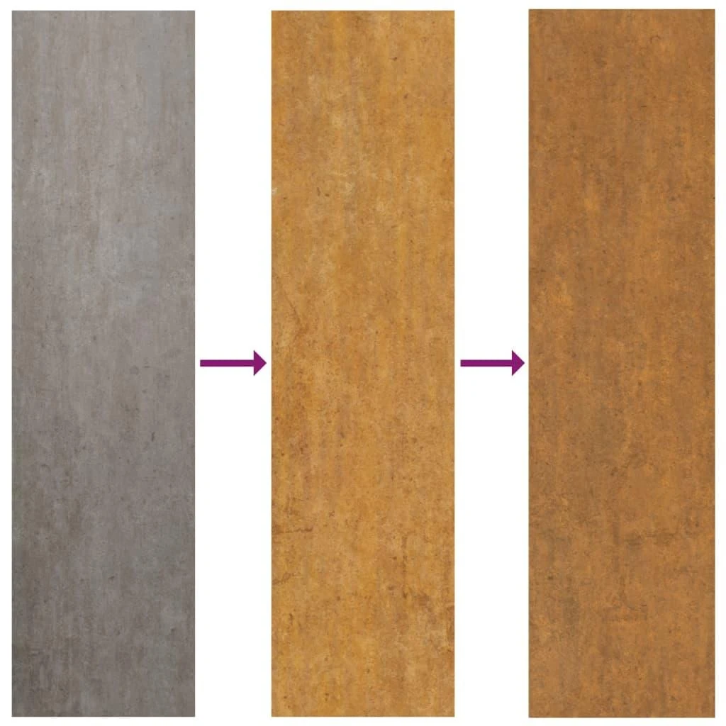 Loveliai, 2vnt., 32x30x29cm, Corten plienas