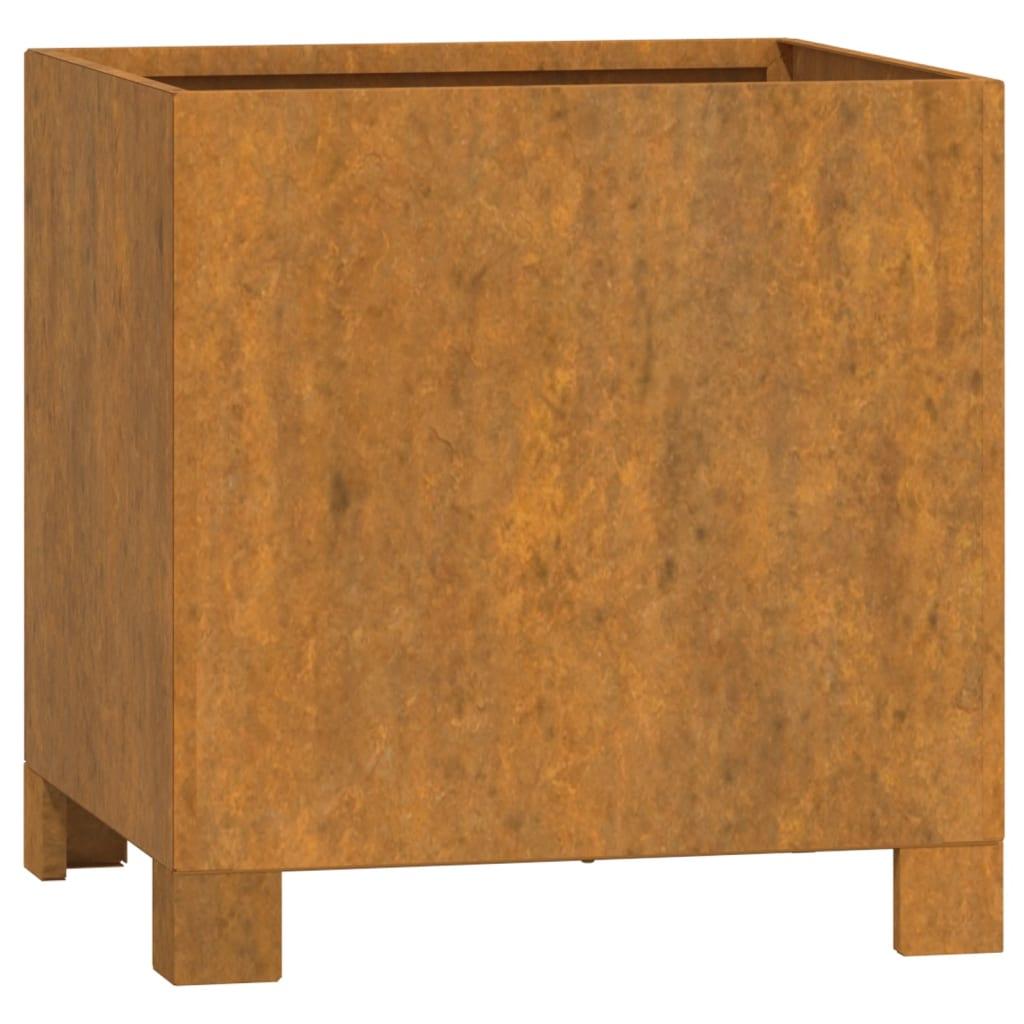 Loveliai su kojelėm, 2vnt., rūdžių, 32x30x33cm, Corten plienas