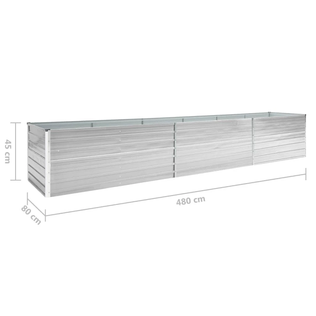 Lovelis, pilkas, 480x80x45cm, galvanizuotas plienas, aukštas