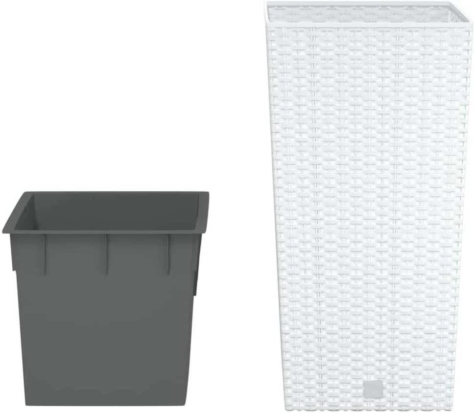 Lovelis su išimamu įdėklu, baltas, 11/26,5l, PP ratanas