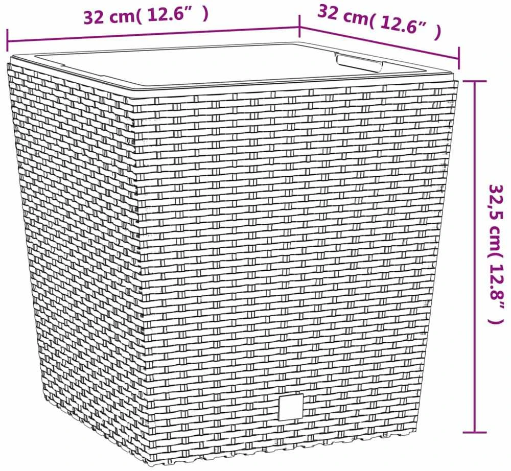 Lovelis su išimamu įdėklu, baltas, 21/32l, PP ratanas