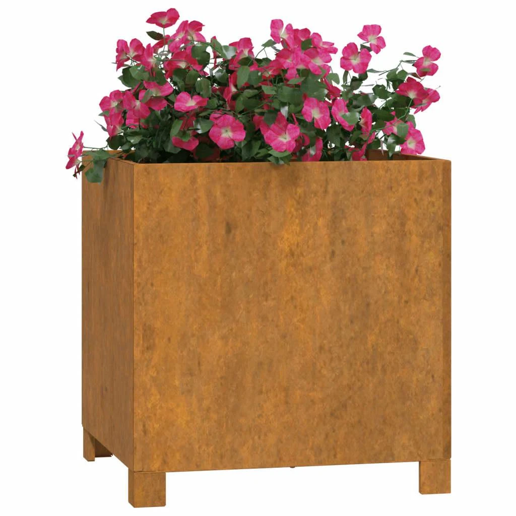 Lovelis su kojelėmis, rūdžių, 42x40x43cm, Corten plienas