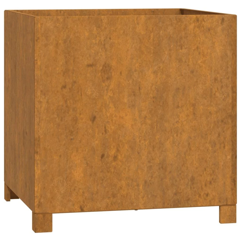 Lovelis su kojelėmis, rūdžių, 49x47x50cm, Corten plienas