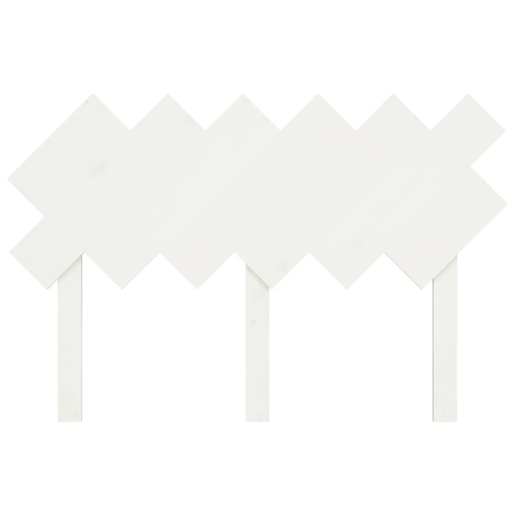 Lovos galvūgalis, baltas, 122,5x3x80,5cm, pušies masyvas