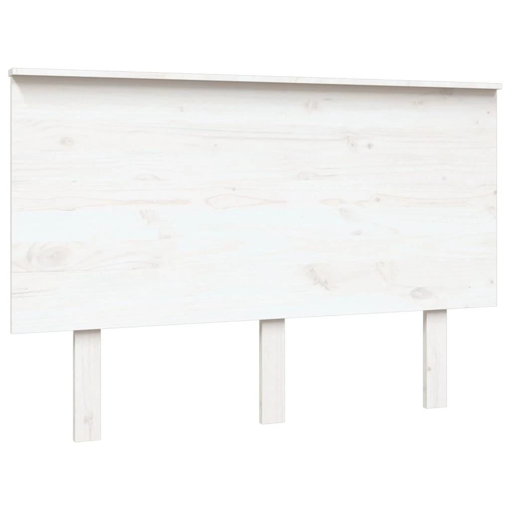 Lovos galvūgalis, baltas, 124x6x82,5cm, pušies medienos masyvas