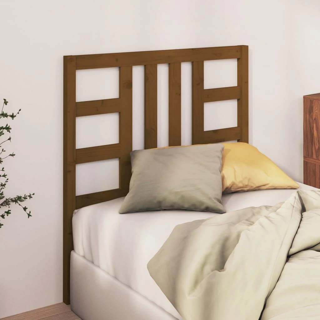 Lovos galvūgalis, medaus rudas, 106x4x100cm, pušies masyvas
